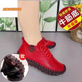 Sneakers Women Shoes Platform Loafers Lace Up Leather Flat Slip-On New Spring Casual Mom Shoe Mujer Zapatos Chaussure