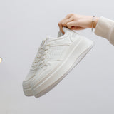 Breakj 2025 Small White Shoes Female New Korean Version Ins Female Students High Platform Sports Board Shoes Trend Versatile