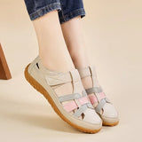 Breakj Size 35-44 Summer Handmade Retro Sandals Soft-Soled Mom Shoes Magic Stick Casual Women's Shoes Beach