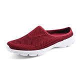 o'clock All-match Men Casual Mules Super Light Male Flat Shoes Fashion Breathable Couple Half Slippers Soft Bottom Big