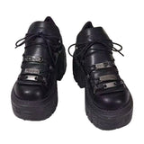 Breakj New Black Old Dad Shoes Thick-Soled Women's Shoes Heavy Metal Personality Goo-Punk Boots