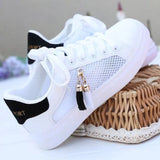 Mesh White Shoes Ladies Fashion Breathable Shoes Students Korean Casual Shoes Sports Shoes Flat Shoes Womens Shoes Zapatos