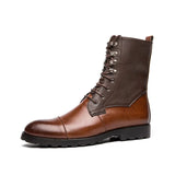 Leather Boots for Men 2021 Men's Boots Winter Mens Boots Lace Up Versatile Ankle Boot Big Size 38-48 Footwear Men