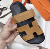 Breakj Summer New Thick Bottom Cool Slippers Large-Size Magic Sticker Outside Wearing Casual Women's