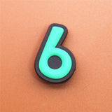 PVC Two Digital Fonts Shoe Charms Shoes Accessories Croc Shoe Buckle Decorations Shoe Ormaments fit JIBZ Party Kid's