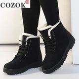 Boot Winter Ankle Boot For Women Winter Shoes With Fur Female Snow Boots Botas Mujer Warm Plush Shoes Woman Plus Size