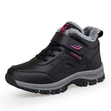 o'clock Winter Men's High Boots Outdoor Warm Lined Anti-skid Couple Shoes Fashion Casual Female Snow Boots Soft