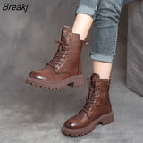 Boots Women Shoes for Winter Boots Fashion Shoes Woman Casual Autumn Leather Botas Mujer Female Ankle Boots