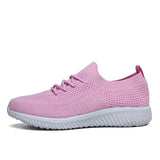 Sneakers Light Breathable 2021 Lace Up Flat Shoes Ladies Mesh Vulcanized Shoes Casual Comfort Female Footwear Plus