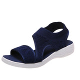 Breakj Slippers Women's 2023 Summer New Thick Bottom Slope With Fish Mouth Mesh Breathable Lady Wearing