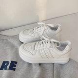 Toe Small White Shoes Girl Cute Big Toe Shoes New Casual Sports Shoes Simple Lace Sneakers