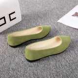 Flat Shoes Trend Simple Sweet Classic Candy Colors New Autumn Summer Casual Flock Flats Boat Cute Girls Flats Office