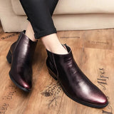 Mens Leather Boots Classic British Style Casual Business Shoes High Quality Ankle Boots for Men Plus Size Men