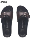 2023 New Summer Women Slipper Fashion Casual Beach Buckle Non-slip Outside Weightlight Slides