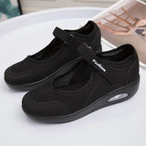 Cushion Platform Sneakers Women Breathable Mesh Spring Summer Casual Shoes Woman Plus Size 44 Ankle Strap Flats Zapato