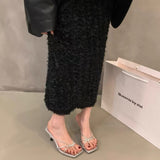 Breakj Evening Wind Clip Cool Slippers Women Wear The 2025 Summer Design Silver Fine Belt High And Cool