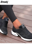 Shoes for Women Platform Sneakers Air Mesh Breathable Casual Shoes Black Chunky Sports Running Shoes Woman Light