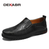 Brand Men Genuine Leather Shoes Luxury Casual Shoes Soft Men Loafers Breathable Slip On Driving Men Shoes Plus Size