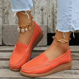 Women Flats 2022 Spring Summer Shoes Women Heels 4.3CM Genuine Leather Chaussures Femme Casual Women Loafers Ballet Flat