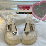 New Lolita shoes summer heart chain platform shoes y2k trend women's shoes retro Mary Jane shoes college girls Japanese JK
