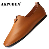 Leather Men Casual Shoes Slip on Driving Shoes Luxury Brand Designer Mens Loafers Moccasins Men's Flats Shoes