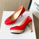 Breakj Spring And Autumn New Large-Size Round Head Thin And Fashionable Shallow Foot Single Shoes