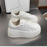 Breakj Bottom Small White Shoes Women In The Autumn Of 2025 Small High Casual Shoes Korean Trend Simple Pure Color