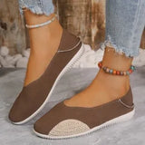 And Autumn 2025 New Flat-Hed Korean Version Of Single-Shoe Bean Shoes Round Head Pedal Soft Bottom Breathable Lazy Shoes