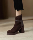 Breakj Your Eyes Into The Thick Bottom And Splicing Short Fashion Boots Women Autumn And Winter After The Zipper Frosting High And Short