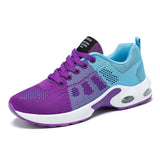 Women Lightweight Flats Shoes Casual Trainers 2021 fashion Lace-Up Mesh Soft Outdoor Sports Breathable Running