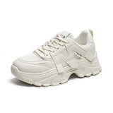 Breakj Korean Version Of The New Dad Shoes Female 2025 Spring Student Running Sports Thick Platform Increased Leisure Street Shot QRJ