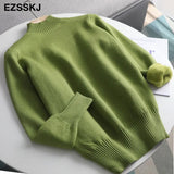 Autumn winter fur basic warm velvet Sweater Pullovers Women female high-neck Fleece sweater thick Turtleneck Knit