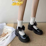 Lolita Shoes Japanese Style Women Soft Leather Heel Shoes 2021 Ladies College Student Black Mary Jane Shoes Goth