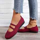 Breakj New Large Size Round Head Single Shoes Women's Flat Bean Shoes Casual Mom