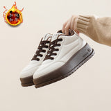 Breakj Shoes Ins Korean Version 2024 New Winter Plus Velvet Board Shoes Female Students Keep Warm Versatile Casual Board Shoes
