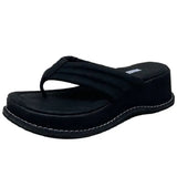 Summer Thick Bottom Slippers Comfy Women Sandals Ladies Mid-heels Flip Flops Platform Shoes Female Comfort Leisure