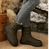 New Cloth In The Barrel Of Snow Boots Women's High-Top Waterproof Cotton Shoes Casual Short Cylinder Plus Velvet Large Cotton Boots