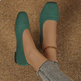 And Autumn 2025 New Large-Size Single-Shoe Women Fashion Pure Color Flying Flat