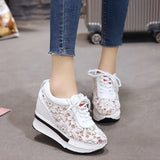 Breakj Women's Shoes 2023 New Summer Fashion Lace Breathable Mesh Gauze Cake Shoes Light And Comfortable Casual Shoes