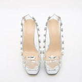 style Crystal Transparent Platform Wedges Women Sandals Sexy Peep toe High Heels Gladiator Sandals Summer Party Club