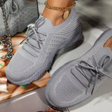 Women Mesh Vulcanized Ladies Platform Sports Shoes Female Casual Lace Up Flats Women's Comfortable Footwear Plus