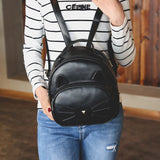 Women Pu Backpack Spring And Summer New Retro Mini Backpack Japan Korea Pu Fashion College Wind Ladies Cute Small