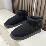 Size Snow Boots For Women In 2023 New Winter Pedal Women's Boots Retro Plus Velvet And Thick Short Cotton Boots For