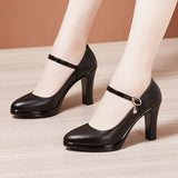 Model Catwalk High Heels Women's Waterproof Table Tip Large Size 40-43 Fine Heels Professional Single Shoes Work