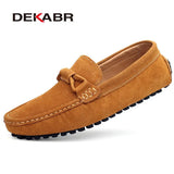 New 2022 Men Cow Suede Loafers Spring Autumn Genuine Leather Driving Moccasins Slip on Men Casual Shoes Big Size