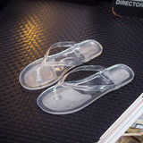 flop Women Slippers Jelly Shoes Candy Colors Transparent Slides Women's Fashion Casual Slip On Flat Beach Female Shoes