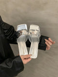 Summer 2024 Niche Premium Sandals With One-Line Sequined High-Heeled Sandals For Women's