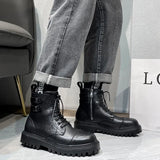 Top Boots Fashion Versatile High Top Men Shoes Motorcycle Boots Comfortable Breathable Winter Non-slip