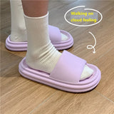 Summer Sneakers for Home Comzy Soft EVA Household Slippers for Women Thicken Platform Antislip Flats Outdoor Woman