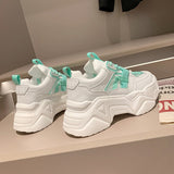 Sneakers 2021 Summer Breathable Mesh Women's Platform Shoes Thick Sole Height Increasing Sport Sneakers Female